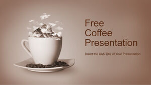 Plantilla de PowerPoint con tema de café para empresas