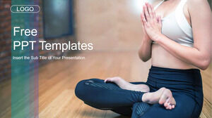 Yoga-Unterrichtsthema PowerPoint-Vorlagen