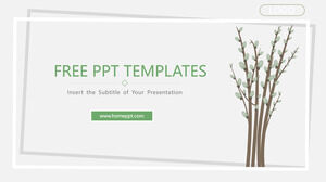 Elegante Pflanzen-Hintergrund-PowerPoint-Vorlagen