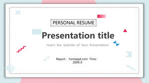 Plantillas de PowerPoint de negocios rosa azul