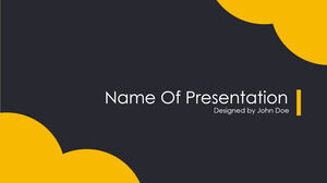 PowerPoint-Vorlagen mit gelbem und schwarzem Hintergrund