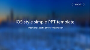 IOS风格简单的PowerPoint模板