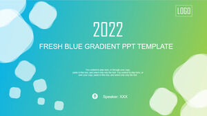 Świeże niebieskie szablony gradientowe PowerPoint