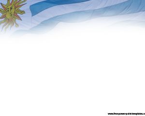 ウルグアイの旗PowerPointのテンプレート