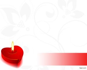 Kerze der Liebe Powerpoint-Vorlage