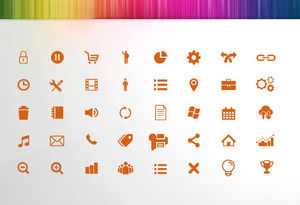 135 oranye ikon geser bahan unduh gratis unduh