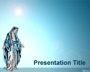 圣母玛利亚的PowerPoint模板