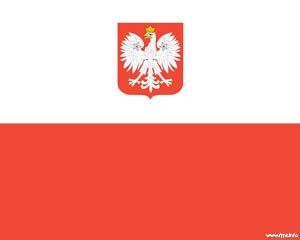 ポーランドの旗PowerPointのテンプレート