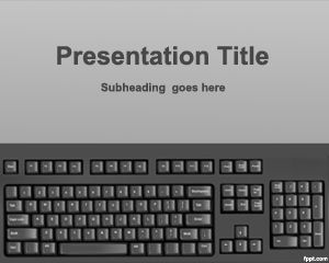 Template Typing PowerPoint teclado
