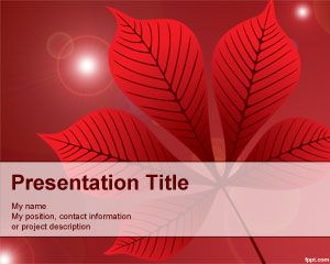 Шаблон Red Leaf PowerPoint
