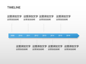 19-seitige PPT-Vorlagen für die Timeline-Sammlung