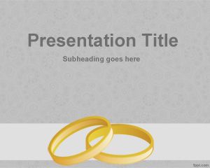 結婚戒指的PowerPoint模板