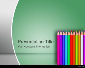 Template scuola matita di colore PowerPoint