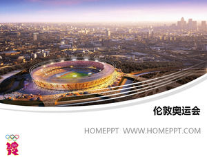 2012 Igrzyska Olimpijskie Londyn Main Stadium PPT szablon do pobrania
