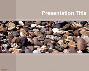 Plaża kamienie Szablon PowerPoint