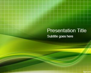 Yeşil Izgara PowerPoint Şablonu
