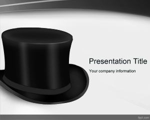 顶黑帽的PowerPoint模板