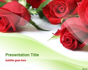 Romantic Template Roses PowerPoint