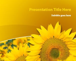 Model de floarea-soarelui Plant PowerPoint