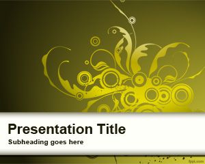 黄色卷毛萌芽的PowerPoint模板