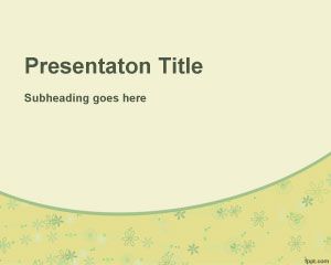 Template Yellow PowerPoint Floral