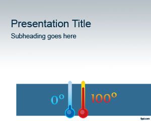化学温度計PowerPointのテンプレート