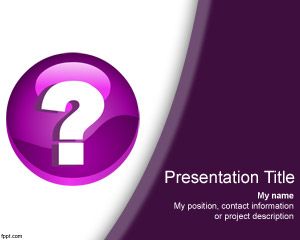 Question Mark Template PowerPoint