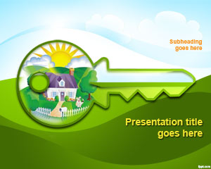 綠屋的概念PowerPoint演示模板