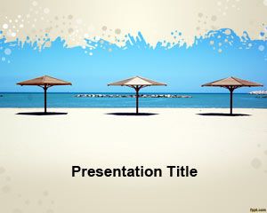 Template payung Pantai PowerPoint