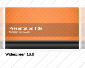 Modèle orange Widescreen PowerPoint
