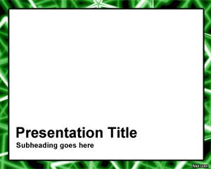 綠桿架的PowerPoint模板