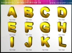 26 lettere inglesi PPT materiale icona scaricare