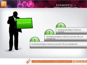 26 requintado PowerPoint negócio de download gráfico pacote verde