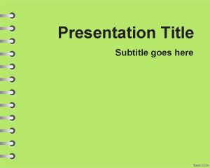 綠色學校作業的PowerPoint模板