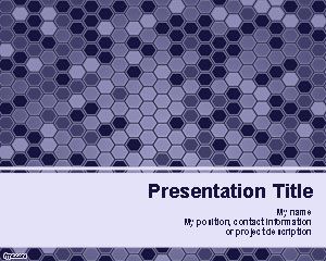 紫六邊形的PowerPoint模板