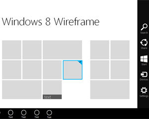 Windows 8 Rumah Wireframe Template untuk PowerPoint