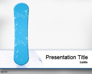 滑雪板的PowerPoint模板