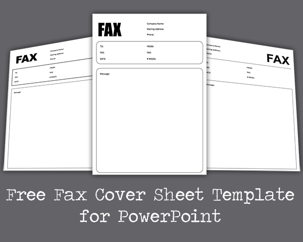 Template Folha de Rosto PowerPoint livre Fax