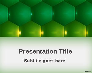 Modello verde esagoni PowerPoint