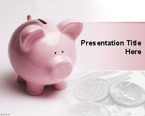 Template finanziaria Piggy Bank PowerPoint