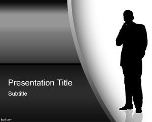 Template bisnis Silhouette PowerPoint