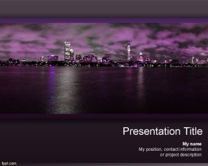 Template Notte Grattacielo PowerPoint
