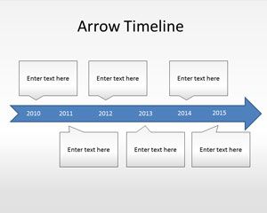 Pfeil Timeline Diagramm Powerpoint-Vorlage