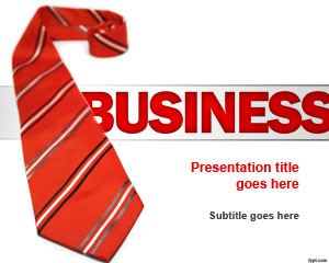 Rote Krawatte Geschäftspowerpoint-Vorlage