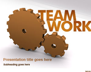 齒輪及團隊合作的PowerPoint模板