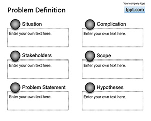 Modelo simples livre PowerPoint Definição do problema