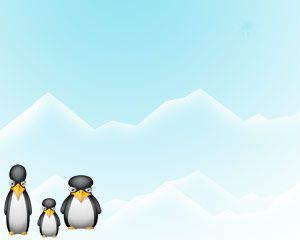 Пингвин на льду Powerpoint