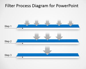 箭頭過濾圖模板用於PowerPoint