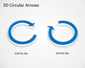 3D Circular Arrows Vorlage für Powerpoint