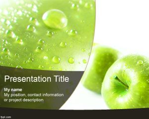 Зеленый шаблон Apple, PowerPoint